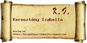 Keresztény Izabella névjegykártya